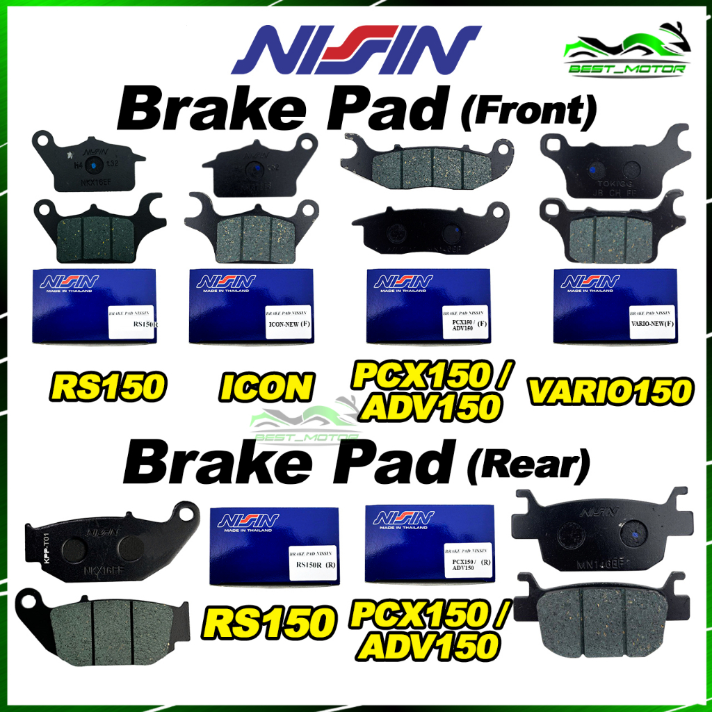 BRAKE PAD ORIGINAL NISSIN HONDA RS150 ICON NEW CLICK NEW BEAT PCX150