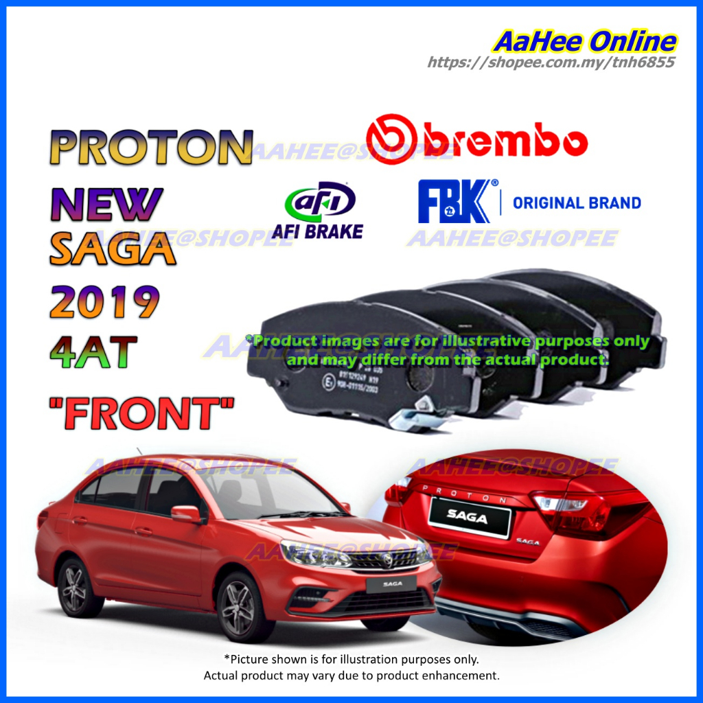 Brake Pad Front Proton NEW SAGA 2019 4AT VVT Brek Depan AFI Super