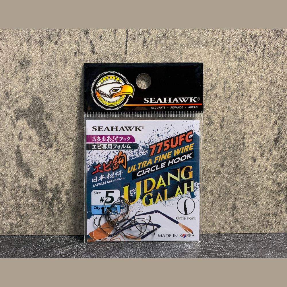 Seahawk Ultra Fine Wire Prawn Circle Hook Mata Kail Udang Galah