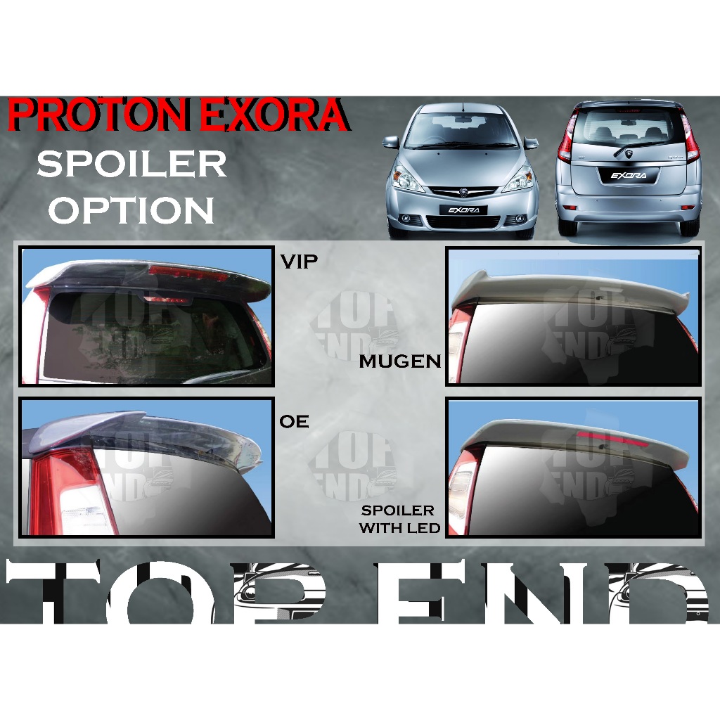 Proton Exora Bold Exora Oe Mugen Vip Spoiler With Led Style Spoiler