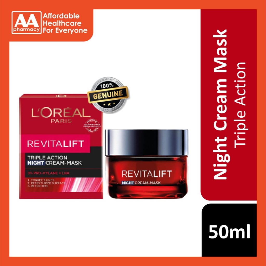 Loreal Revitalift Triple Action Night Cream Ml Shopee Malaysia