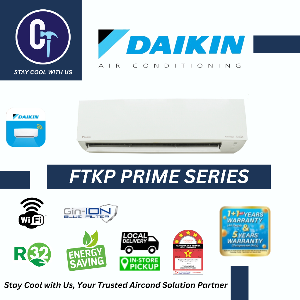 Daikin R Wifi Air Conditioner Ftkp Ftkf Ftke Ftv Series Hp Hp