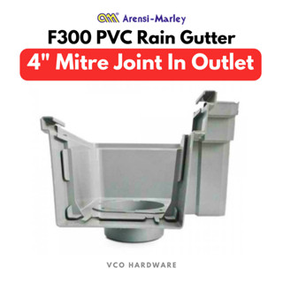 RAYA SALE Arensi Marley F300 PVC Rain Gutter Mitre Joint In Outlet