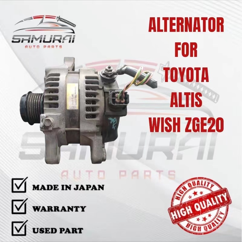 Toyota Zr Zr Altis Wish Zge Alternator For Halfcut Japan Shopee