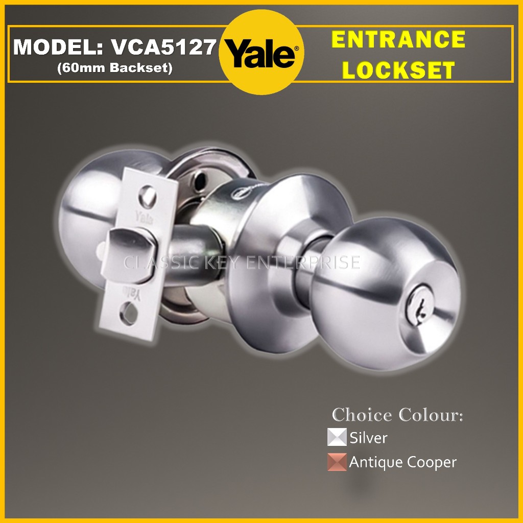 Yale Vca Us D Us Heavy Duty Cylindrical Knob Set Entrance