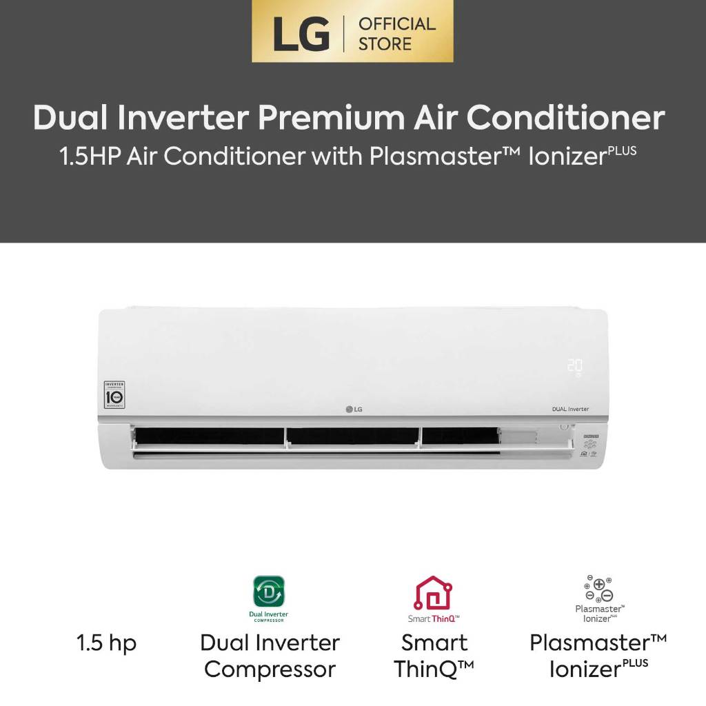 Lg Hp Dual Inverter Air Conditioner S Q Ja Pa Premium With Ionizer