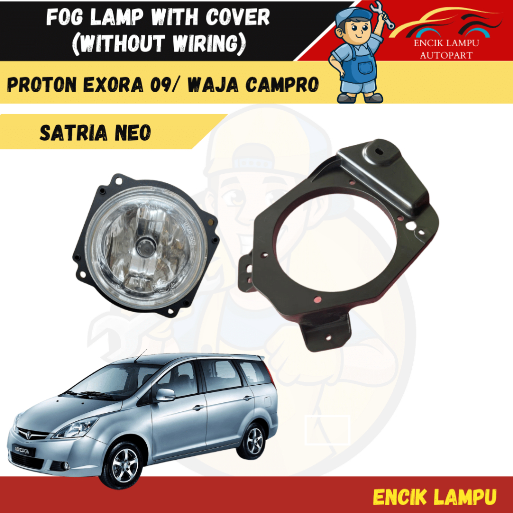 Proton Exora Waja Campro Satria Neo Fog Lamp With Cover