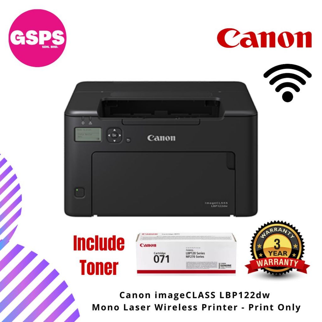 Canon ImageCLASS LBP122dw Mono Laser Wireless Printer Print Only