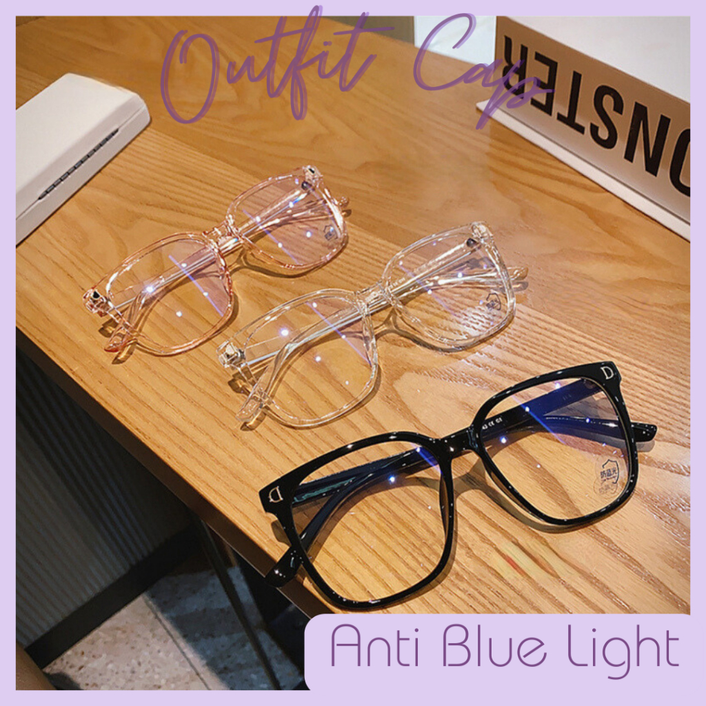 Ready Stock Big Square Spek Korean Fashion Spec Glasses Transparent