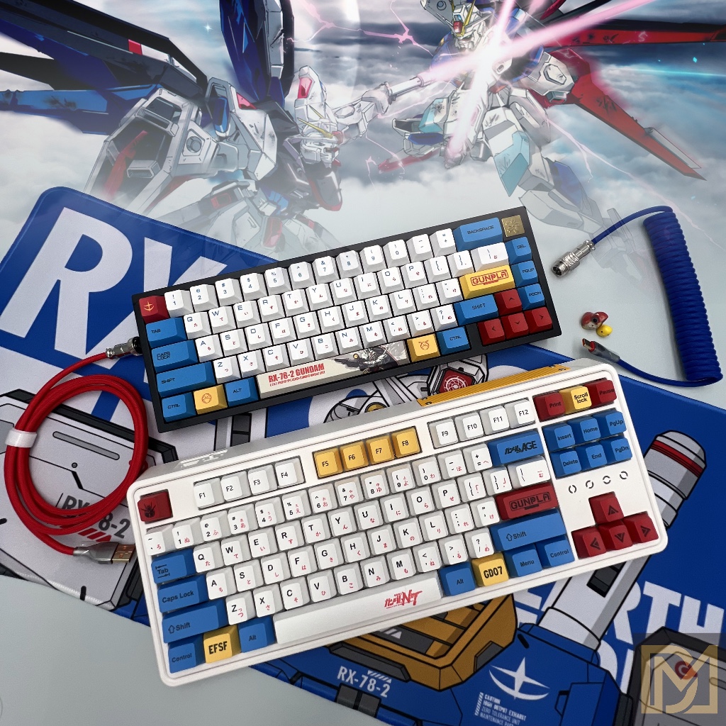 Local Stock Gundam Keycap Pbt Cherry Oem Xda Profile Dye Sub Keycaps