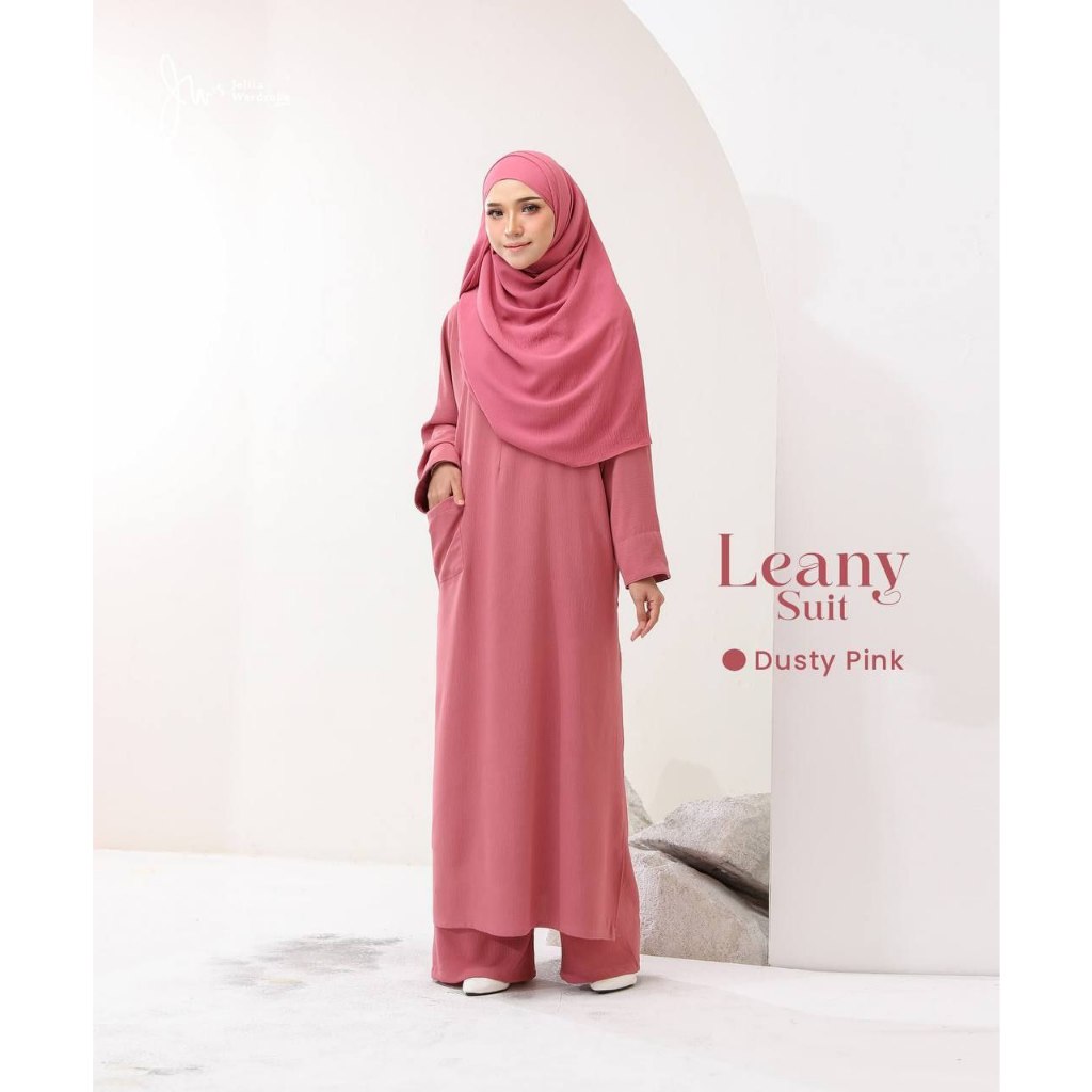 Leany Suit Ironless By Jelita Wardrobe Suit Seluar Muslimah Berpoket