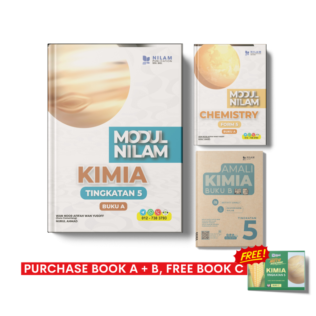 NILAM Kimia Chemistry Tingkatan 5 2024 Buku A B Modul Amali Shopee