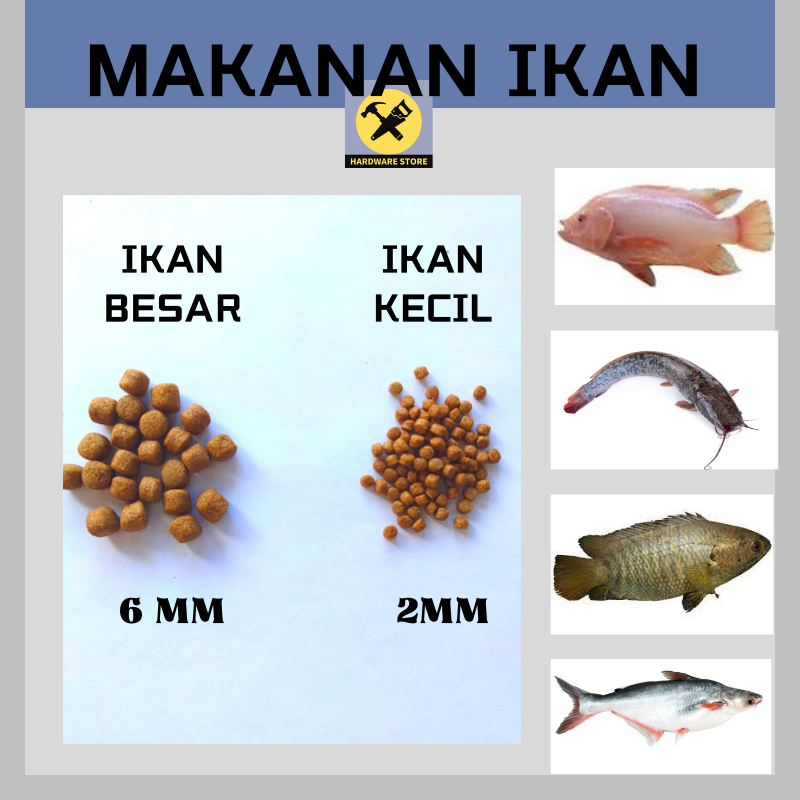 Makanan Ikan Air Tawar Protien Tinggi Untuk Ikan Talapia Patin Keli