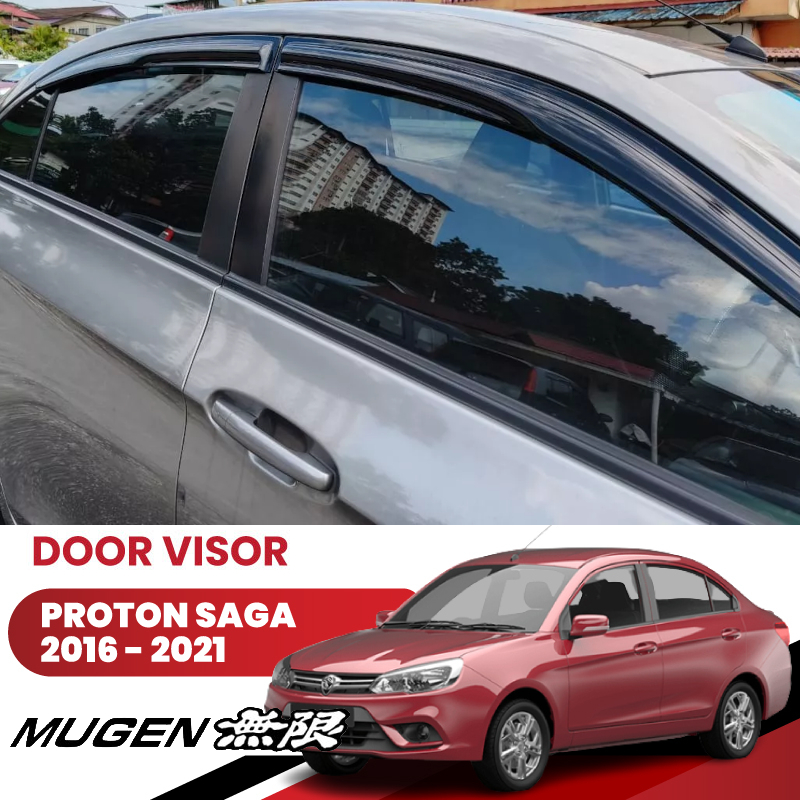 Proton Saga VVT Premium 2016 2023 4pcs Set Car Door Visor Big Small