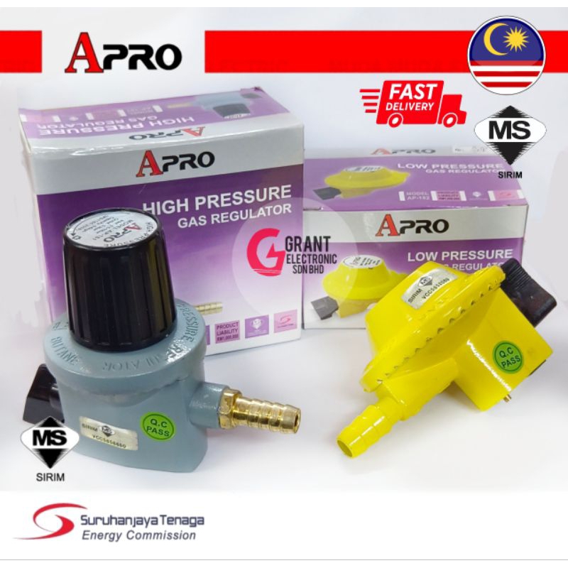 Sirim Approved Apro Gas Regulator Low Pressure High Pressure Kepala