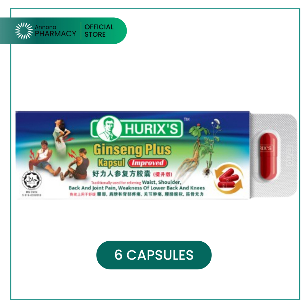 HURIX S Ginseng Plus Capsule 6 S Shopee Malaysia