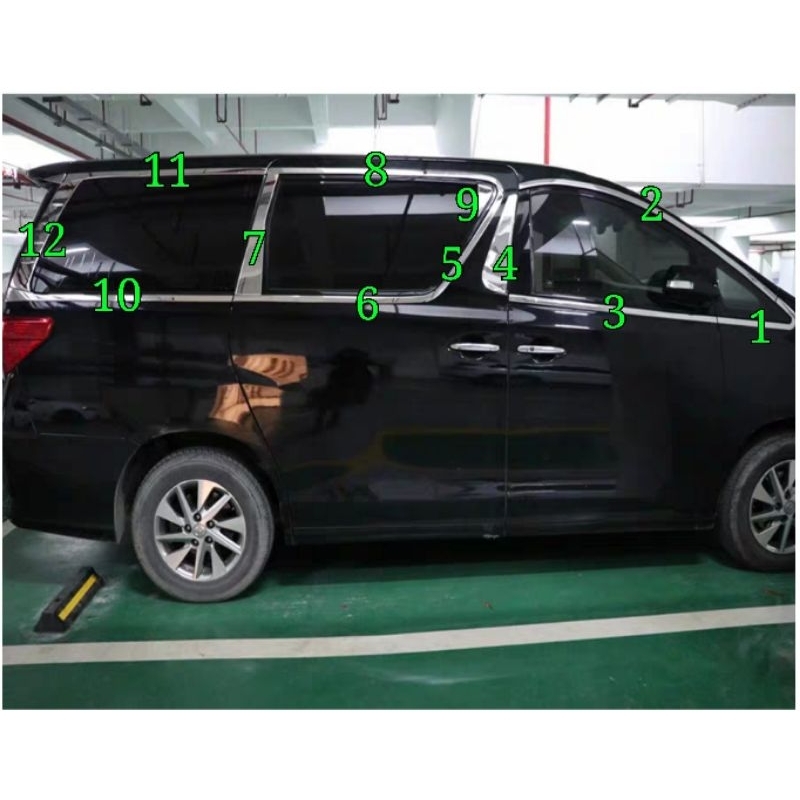 Toyota Alphard Vellfire Anh Window Moulding Trim Chrome