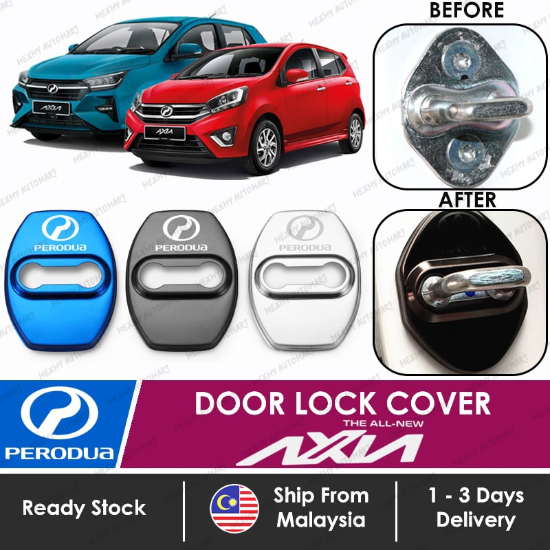 PERODUA AXIA Stainless Steel Car Door Lock Cover Protector Door Latch