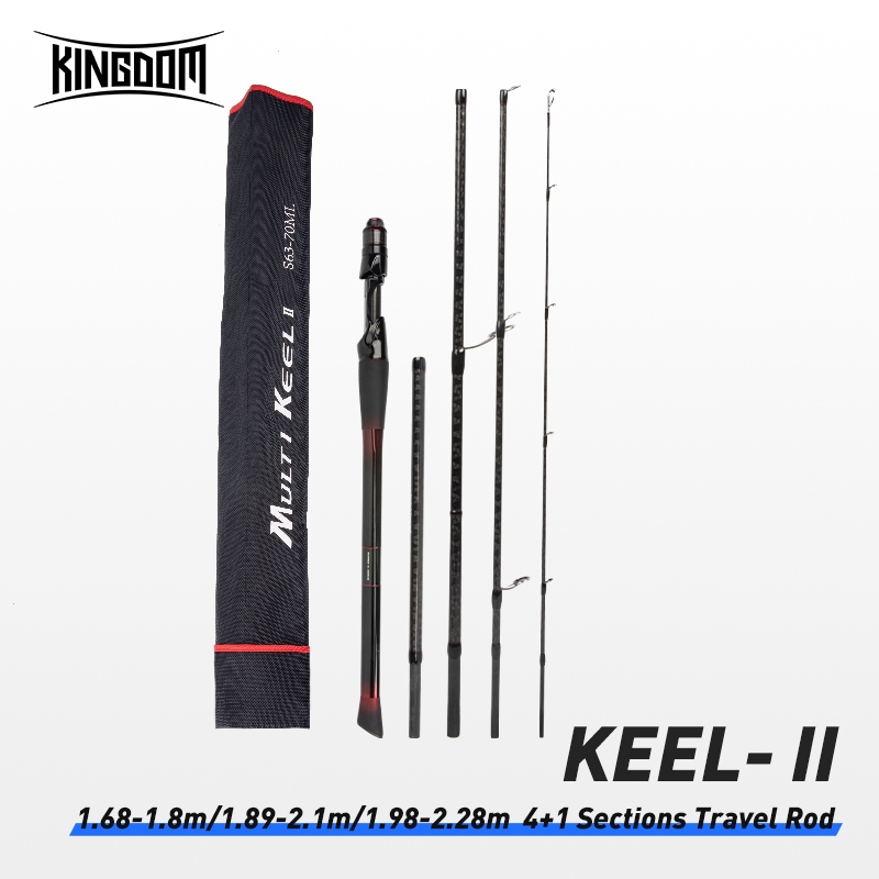 Kingdom Keel II Travel Fishing Rod 4 1 Sections Casting Spinning