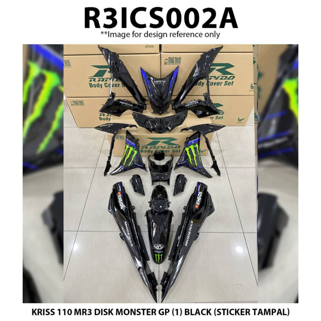 Rapido Cover Set Modenas Kriss Mr Disk Monster Gp Black Blue