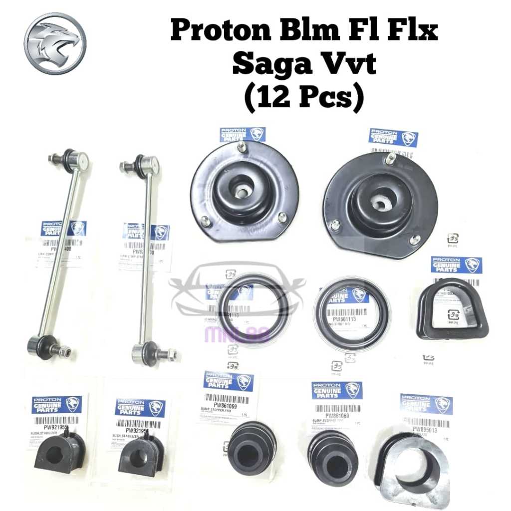 12 Pcs Proton Saga Vvt Blm Fl Flx Absorber Mounting Bearing Absorber