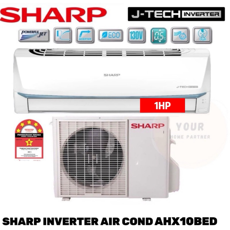 Sharp J Tech Inverter Hp Air Conditioner R Gas Ahx Bed New Hp