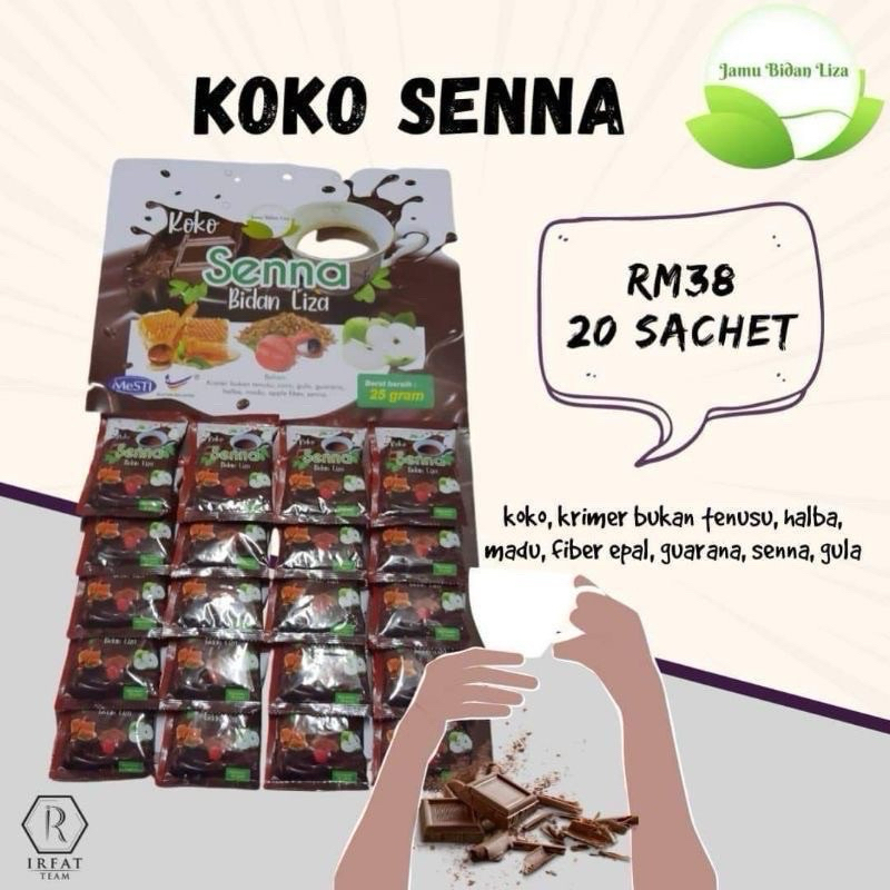 ORIGINAL Kopi Senna Bidan Liza Papan Slimming Coffe 20sachet Shopee