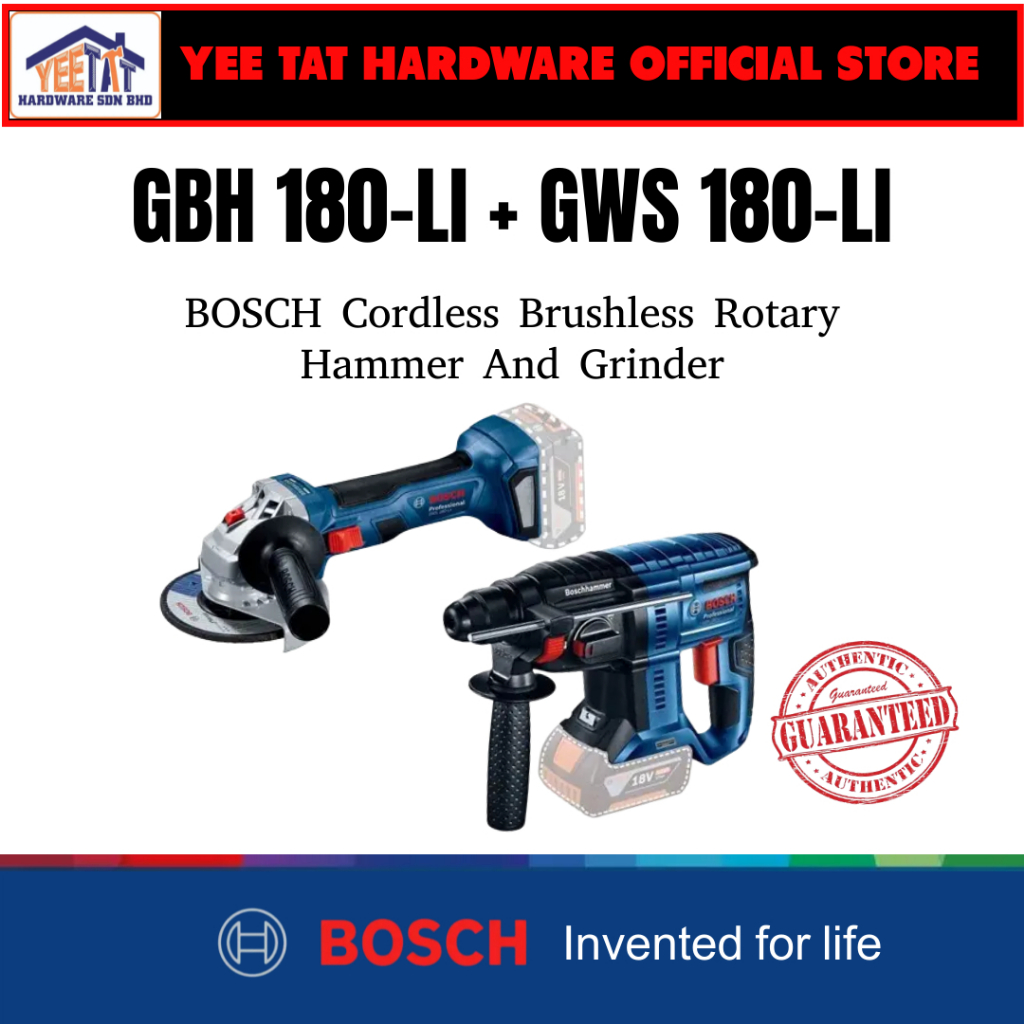 BOSCH Cordless Brushless Rotary Hammer GBH 180 LI Cordless