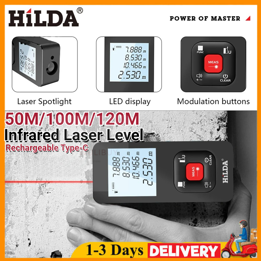 HILDA Laser Rangefinder 40 50 60 80 100 120 Meters Infrared Laser