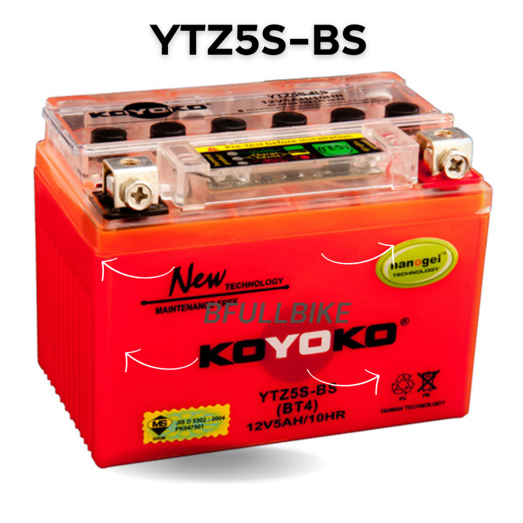 KOYOKO NANOGEL BATTERY G1 G2 YTZ5 YTZ5S YTZ5S BS Y15ZR LC135V2 V3 V4