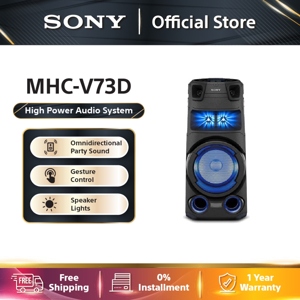 Sony Mhc V D High Power Audio System Nfc Bluetooth Technology