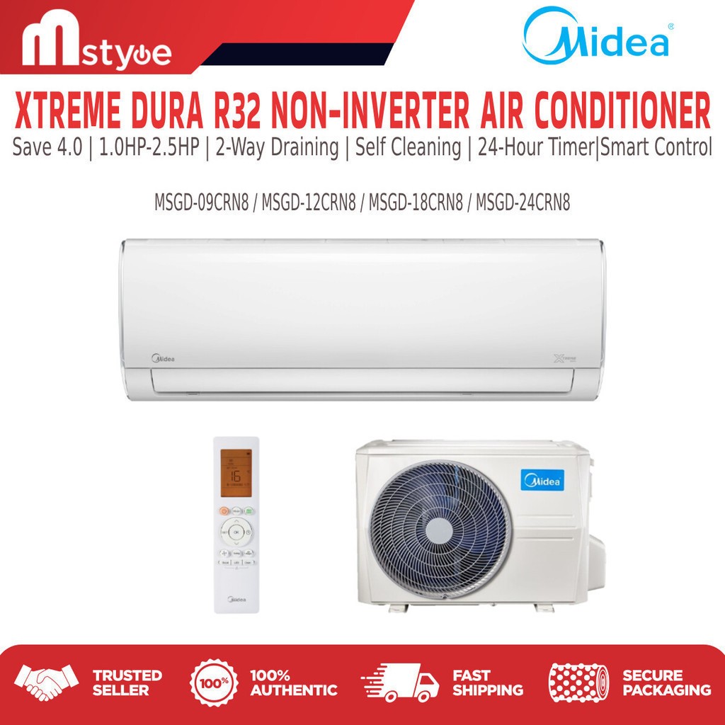 Midea Air Conditioner 1 0HP 2 5HP Xtreme Save Dura R32 Inverter