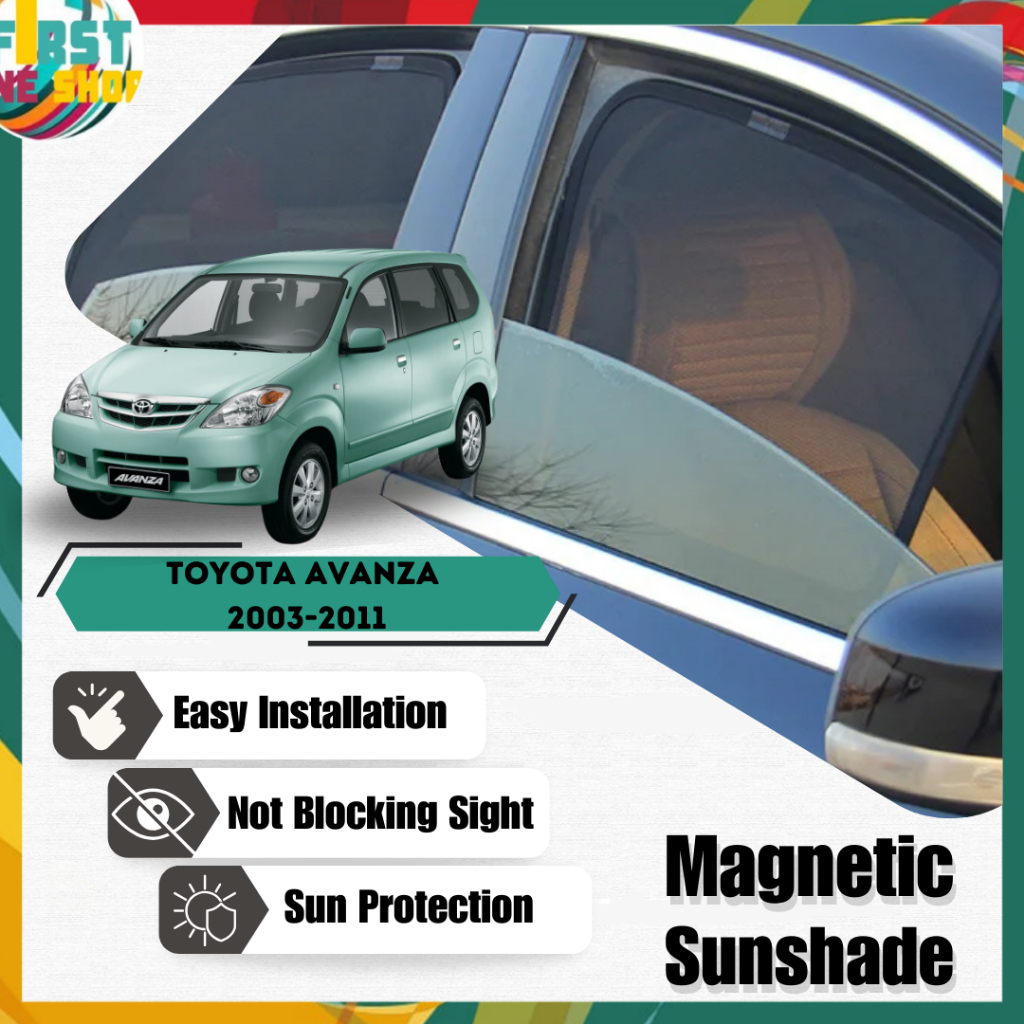 Toyota Avanza 2003 2011 Magnetic Sunshade 6PCS Shopee Malaysia