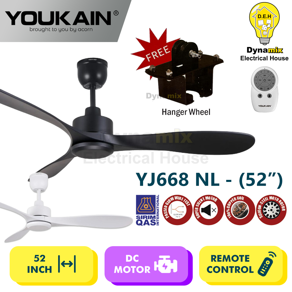 Youkain Yj Nl Eco Ceiling Fan Abs Blades Dc Motor