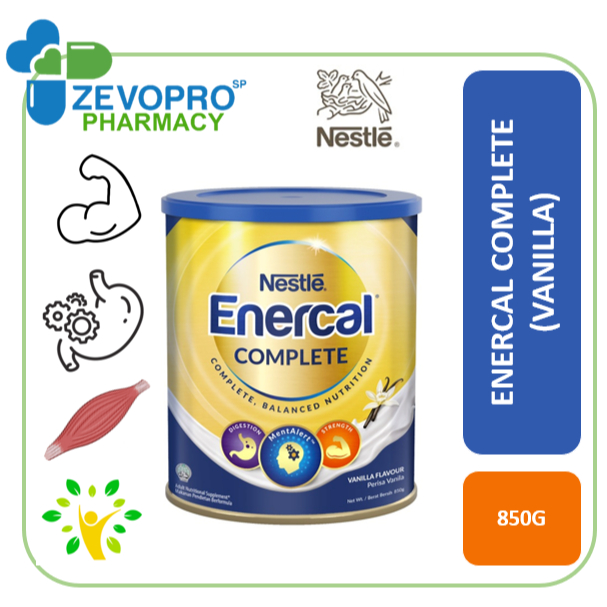 Nestle Enercal Complete 850g Vanilla With High Quality Protein EXP