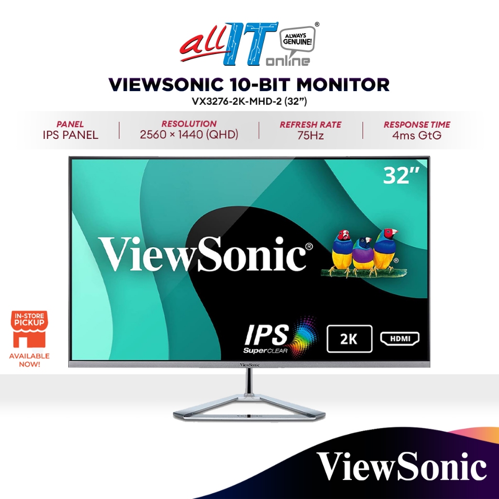 ViewSonic VX3276 2K MHD 2 32 QHD 75Hz SuperClear IPS Monitor Build