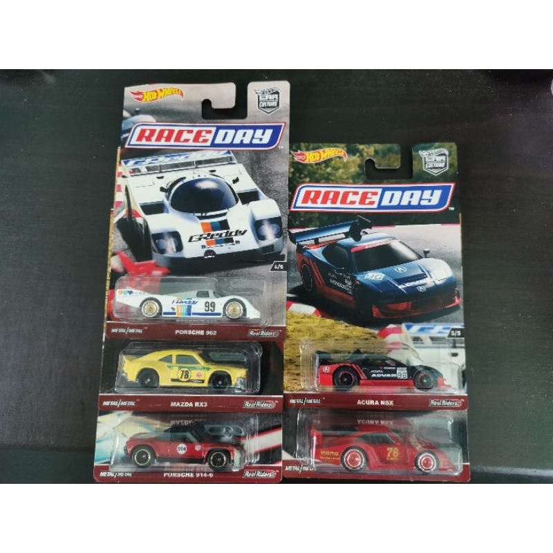 Hot Wheels Car Culture Race Day Complete SET Mazda Porsche NSX Shopee