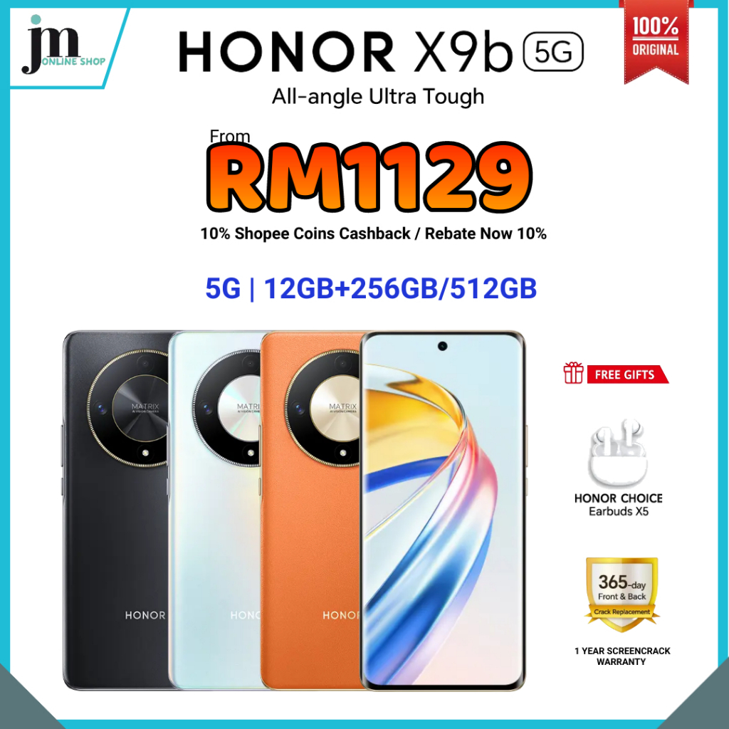 HONOR X9B 5G 12 8GB 256GB 512GB All Angle Ultra Tough Curved