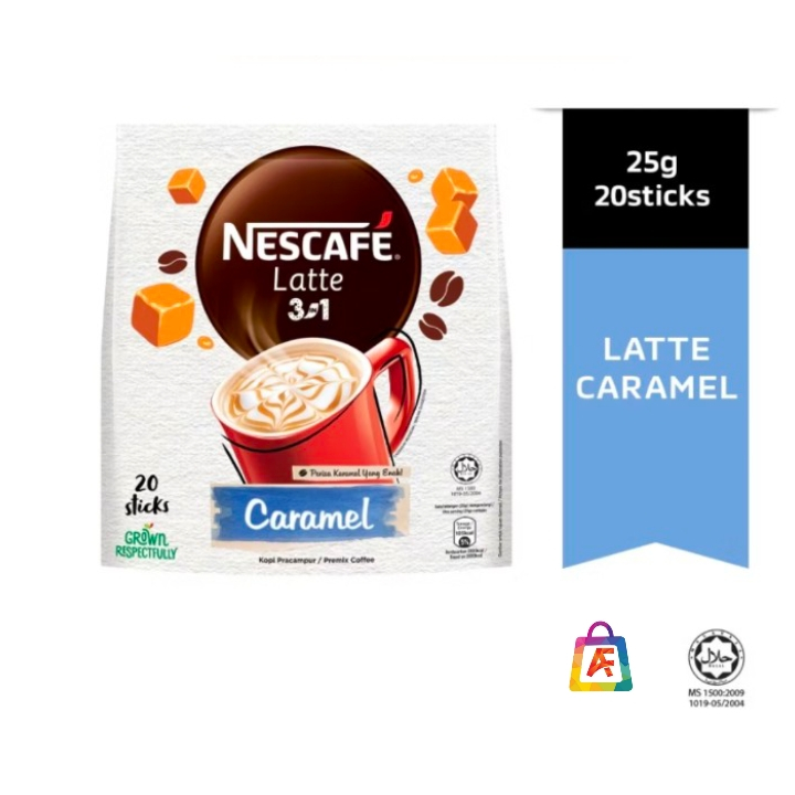 NESCAFE Latte 3 In 1 Caramel Coffee 25g X 20 Sticks Shopee Malaysia