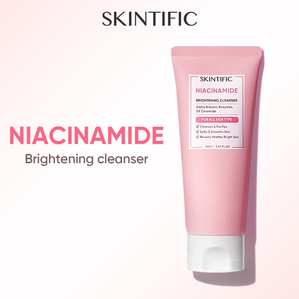 SKINTIFIC Niacinamide Brightening Cleanser Facial Cleanser Ceramide