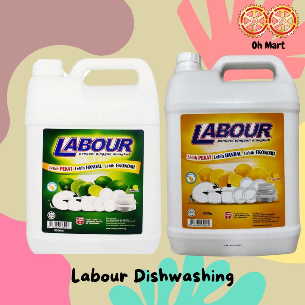 Labour Dishwashing Liquid Lime Lemon 4 7kg Shopee Malaysia