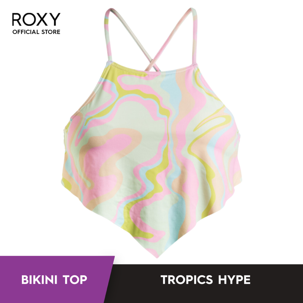 Roxy Tropics Hype Crop Bikini Top Shopee Malaysia