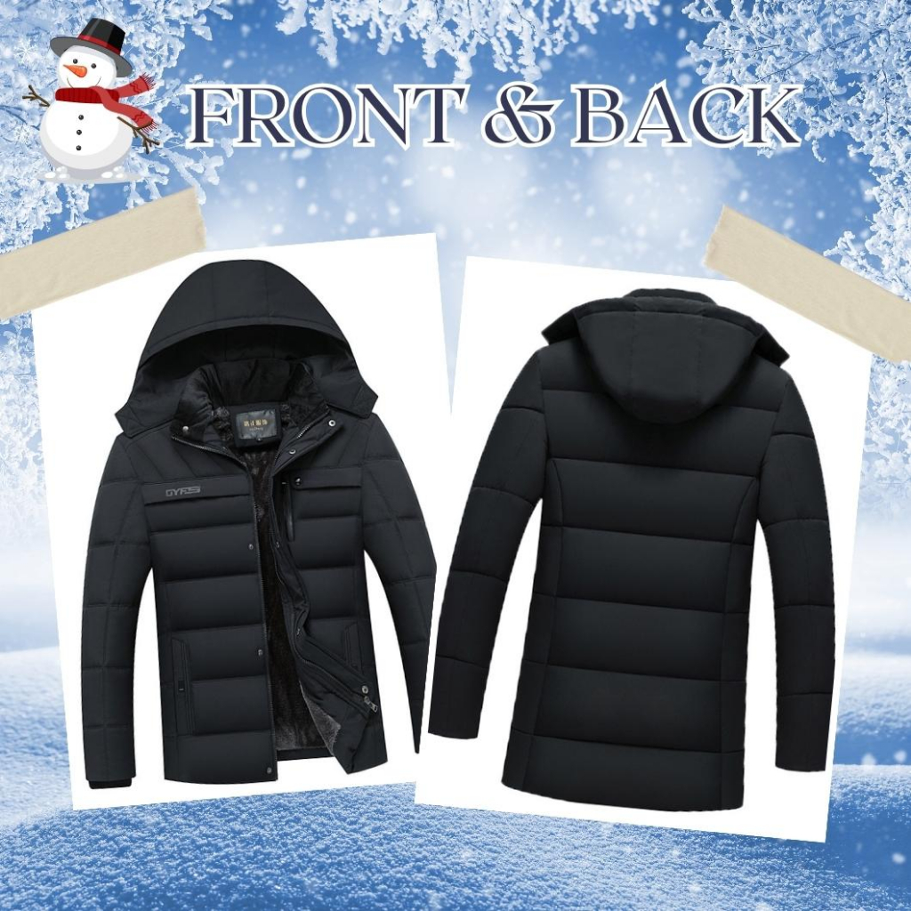 Men Winter Down Jacket Windproof Coat Cold Jacket Men Baju Sejuk Tebal