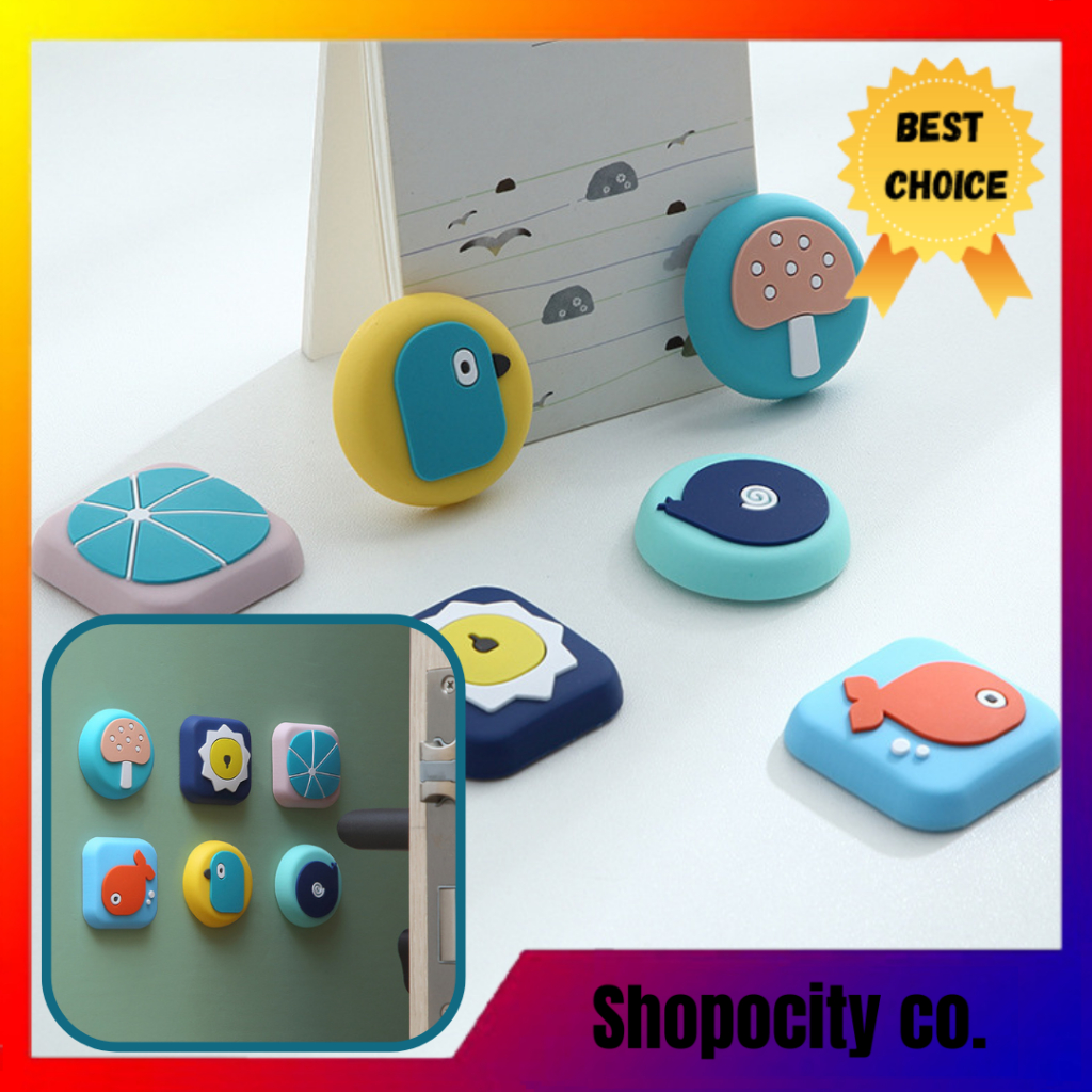 Cute Design Door Anti Collision Silicone Pad Door Handle Bumper Wall