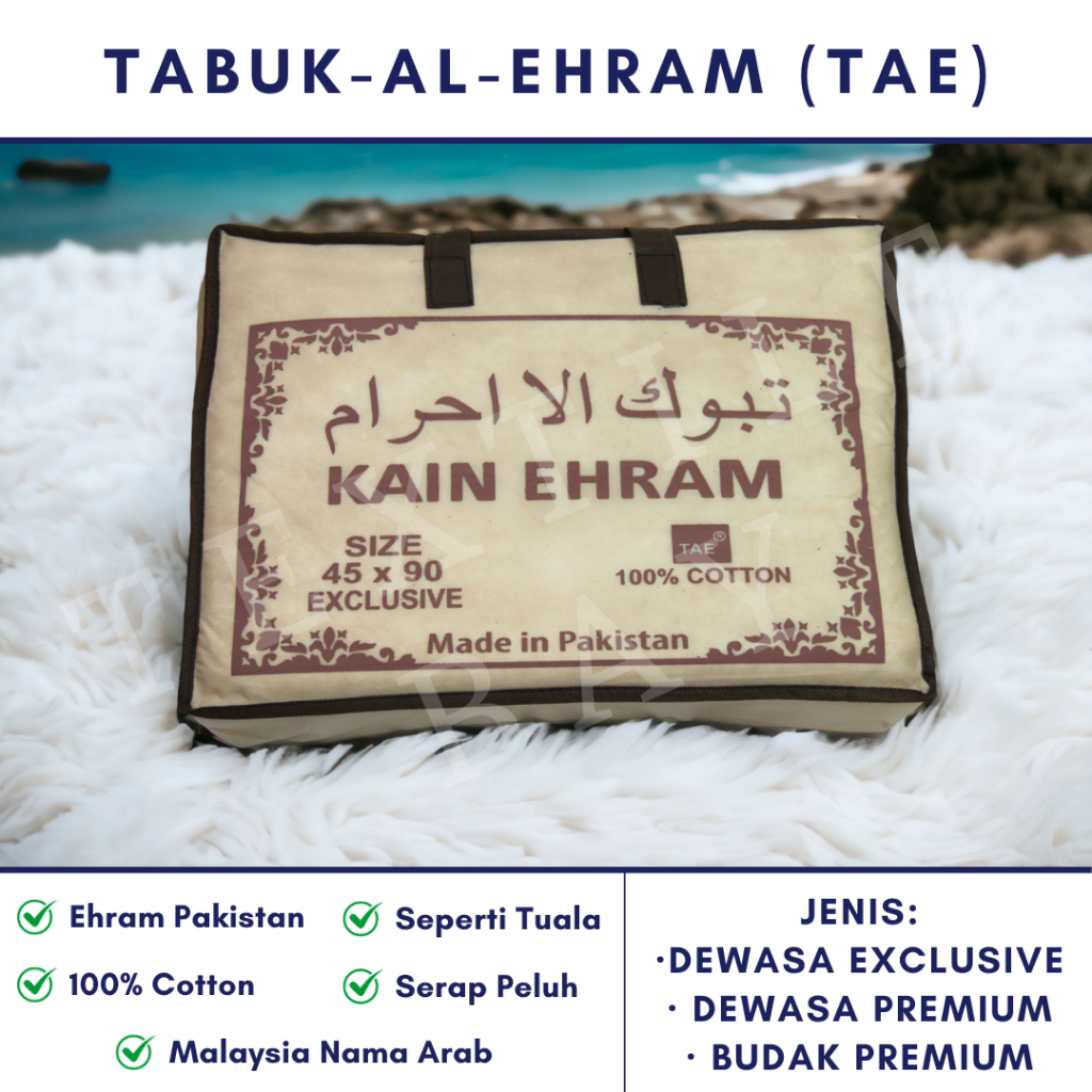 Tae Kain Ehram Dewasa Haji Dan Umrah Dewasa Dan Budak Cotton