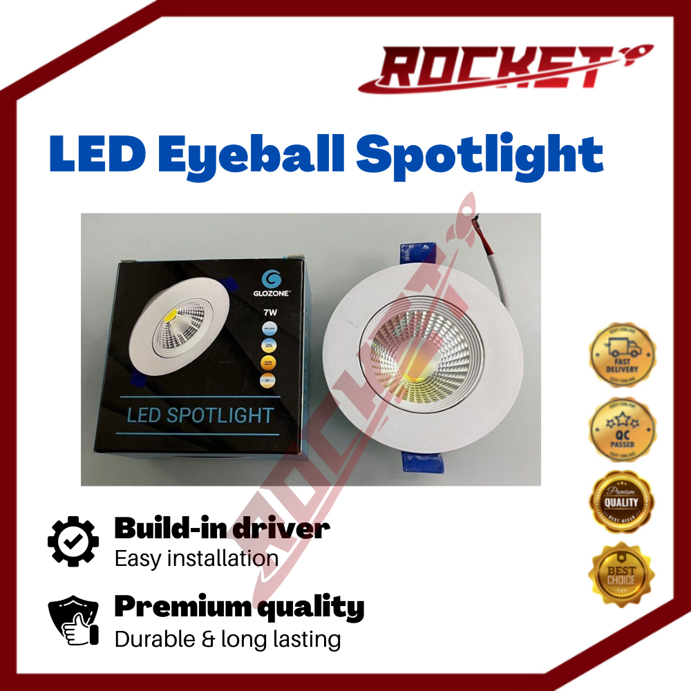 LED Eyeball Spotlight 7W Recessed Eyeball Downlight Round Small LED