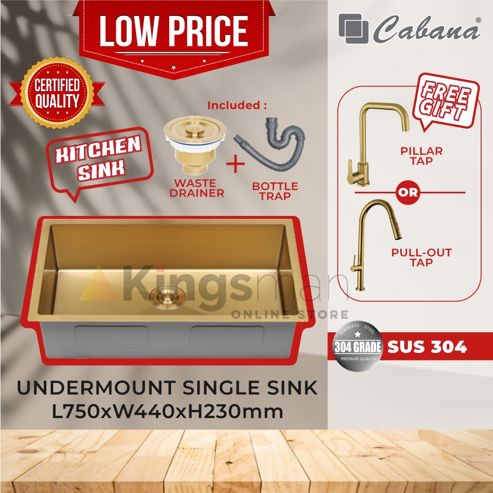 Kingsman Top Undermount Stainless Steel Cabana Home Living