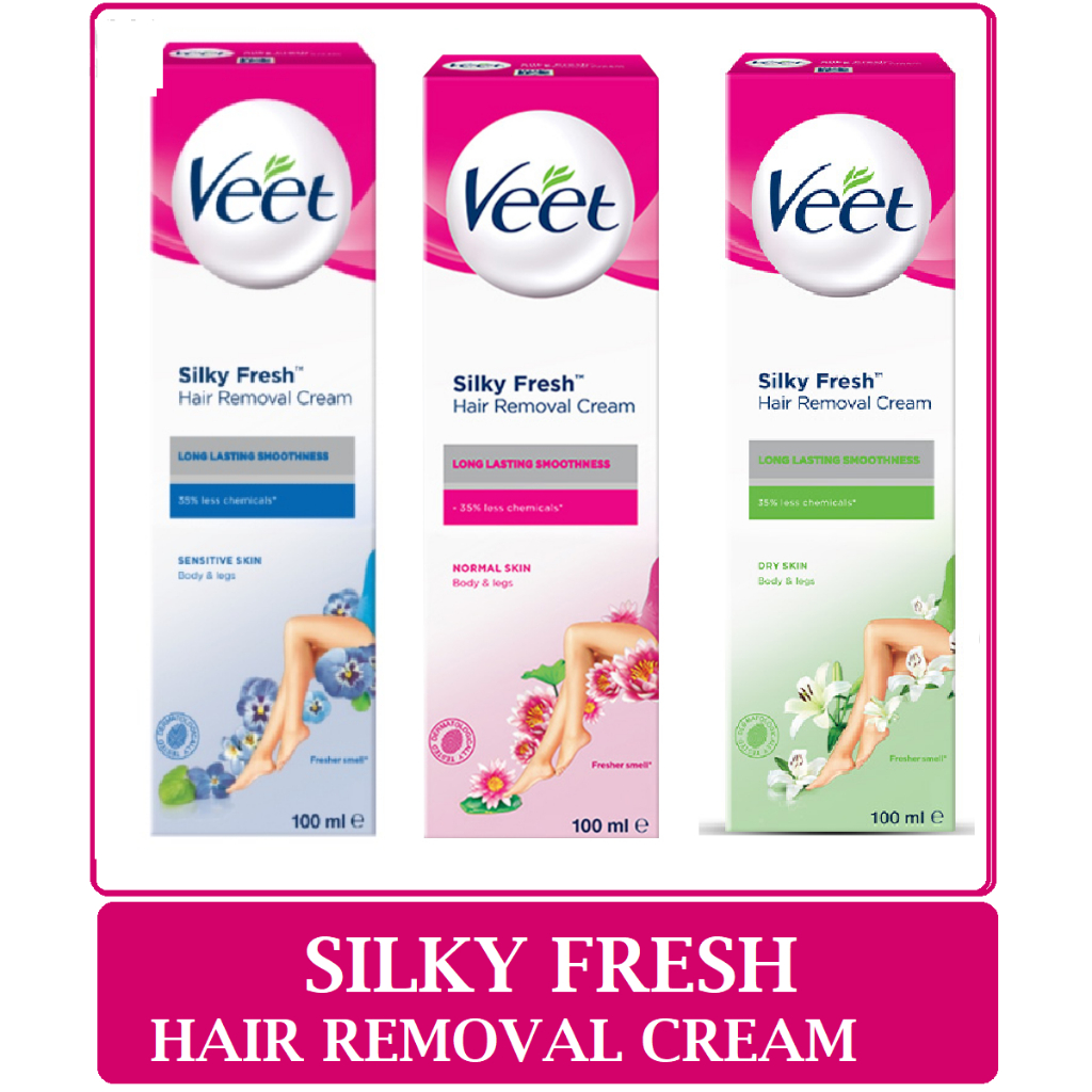 Veet Silky Fresh Hair Removal Cream Normal Skin Sensitive Skin Dry