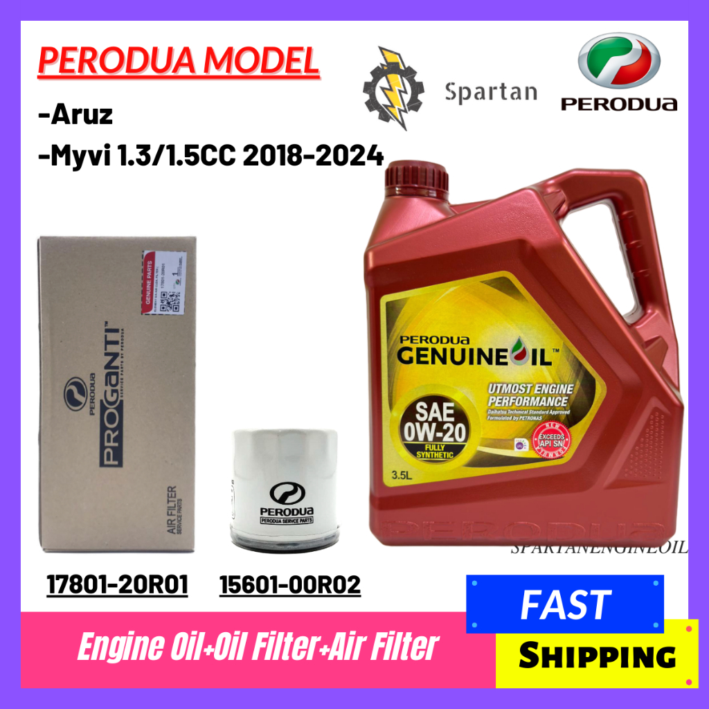 ORIGINAL PERODUA FULLY SYNTHETIC ENGINE OIL SAE 0w20 3 5L PERODUA