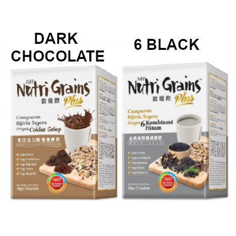 NH NUTRI GRAINS PLUS WITH DARK CHOCOLATE 6 BLACK COMBINATIONS POWDER